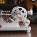 Two-Cylinder Stirling Engine Model Generator with Voltage Meter and LED Lamp Bead - STEM Educational Toy