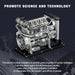 L4 Diesel Engine Model Kit that Works - Build Your Own Diesel Engine - 1:10 Full Metal Mini L4 4 Cylinder OHV Inline Model Kit with 300+ Pieces