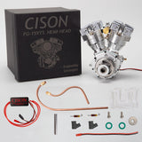 15.7cc Mini OHV V-twin V2 Shovelhead Engine 4-Stroke Air-cooled Gasoline Engine Motorcycle RC Engine Model