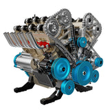V8 Engine Model Kit that Works - Build Your Own V8 Engine - 1:3 Scale Full Metal V8 Car Engine Model Kit 500+ Pcs