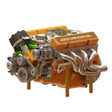 Small-block 44CC 1/6 Scale Water-Cooled OHV 4-Stroke V8 Gas Engine Internal Combustion Model - Build Your Own Functional V8 Engine