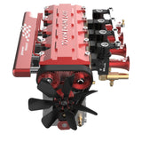 14cc Inline 4 Cylinder Four-stroke Water-cooled Nitro Engine Model for 1:8 1:10 RC Car Ship Airplane