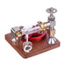 Speed-Controlled Single Cylinder Stirling Engine Model with Ball Bearing Flywheel - STEM Educational Toy