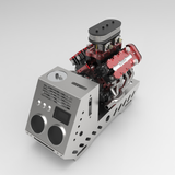 V8 GS-V8 PRO 78cc DOHC Gasoline Engine with Starter Kit and Base - One Key Start