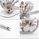 9cc V2 Engine V-Twin Dual Cylinder 4-Stroke Air-Cooled Gasoline Engine for Motorcycle RC Model