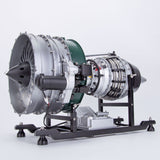 Turbofan Engine Model Kit that Works - Build Your Own Turbofan Engine - 1/10 Full Metal Dual-Spool Turbofan Engine Aircraft Jet Engine Model 1000+Pcs