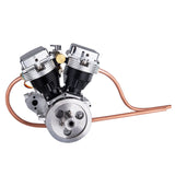 9cc V-Twin V2 Engine 4-Stroke Dual Black Cylinder Air-Cooled Motorcycle Gasoline Engine