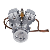 9cc V2 Engine V-Twin Dual Cylinder 4-Stroke Air-Cooled Gasoline Engine for Motorcycle RC Model