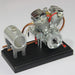 9cc V2 Engine and Original Parts V-twin 4-Stroke Air-cooled RC Gasoline Engine