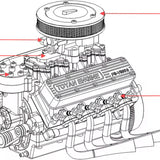 V8 Engine FS-V800WGPC 28cc OHV Gasoline Engine - Assemble Your Own V8 Engine - Functional V8 Engine Model Kit