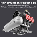 Flat-four FS-B400 14cc Engine Horizontal Opposed 4 Cylinder 4 Stroke Nitro H4 Engine Model Kit