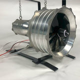 Miniature Turbofan Engine Model Precision-Crafted with Removable and Maintainable Jet Engine Featuring Liquid Gas Combustion