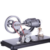 Retro γ-shape Stirling Engine Kit Generator with LED Lights - STEM Toy
