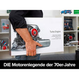 1/3 Scale DIY Horizontal Opposed 6-Cylinder Engine Kit with Functional Turbocharger - Electric Motorized STEM Educational Display Model