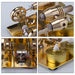 Paratactic 4 Cylinder Hot Air Stirling Engine Model Mini Electric Generator with Light Bulb and Voltmeter - STEM Toy