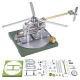 Stirling Helicopter Model Kit Gamma Hot Air Stirling Engine DIY Assembly STEM Educational Toy