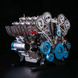 V8 Engine Model Kit Metal Assembly DIY Set 500+ Pieces Mechanical Car Engine Science Experiment Physics Toy