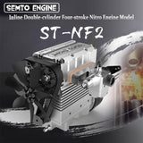 Nitro Engine 4-Stroke DIY Kit 2 Cylinder that Runs Full Assembly Kit With Instructions