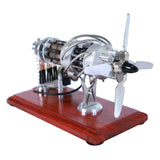 Stirling Engine Model with Propeller Display 8 Cylinder Working Model