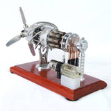Stirling Engine Model with Propeller Display 8 Cylinder Working Model