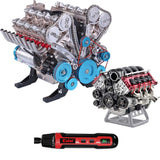 2 V8 Engines & Screwdriver DIY Kit Included Build Your Own V8 Engine RC Remote Control