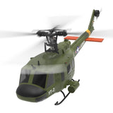 RC Huey Helicopter Military Flybarless Model Easy to Fly
