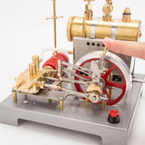 Build a Steam Engine Power Station Kit with Streetlamp Lighting DIY Model Gift Box Available