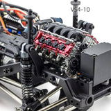 Model V8 RC Engine DIY Kit w/ SUPERCHARGER for Remote Control Car Working Model